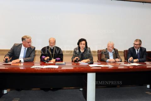 Церемония   гашения марки «300-летие ордена  
Мхитаристов на острове  Святого Лазаря»
