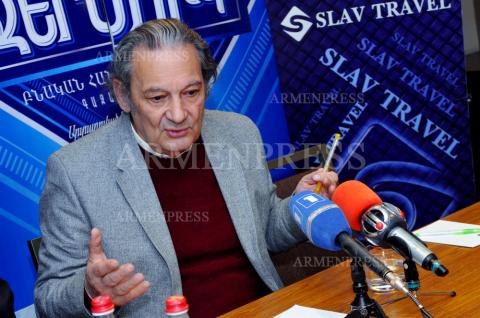 Press conference of sociologist Aharon Adibekyan 