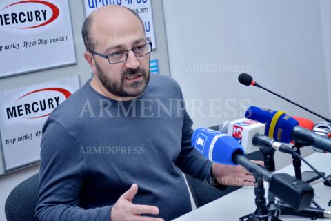 Press conference of director, cartoonist Davit Sahakyants 