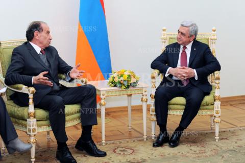 Armenian President Serzh Sargsyan receives Brazil's Foreign 
Minister Aloysio Nunes Ferreira