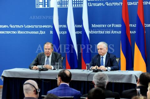 Joint press conference of Armenian FM Edward Nalbandian and 
Russian FM Sergey Lavrov