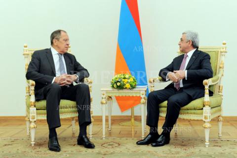 President Serzh Sargsyan receives Russian FM Lavrov
