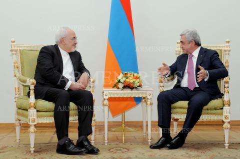 Armenian President receives Iran's foreign minister 