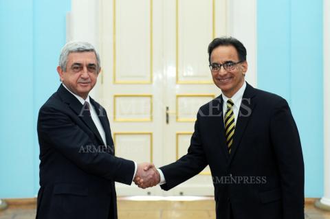 New Ambassador of Brazil presents credentials to President 
Sargsyan 