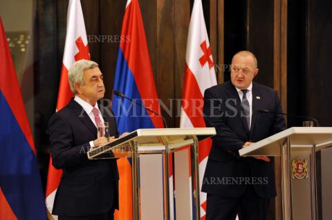 Armenian and Georgian presidents hold joint press conference 