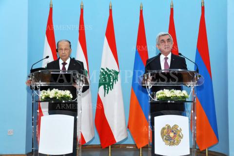 Armenian and Lebanese Presidents hold joint press conference 
in Yerevan