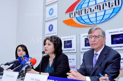 Press conference of Anna Hakobyan, head of the department of 
handicapped affairs of the ministry of labor and social affairs, 
Zaruhi Batoyan, member of the incusive legal reforms coalitio