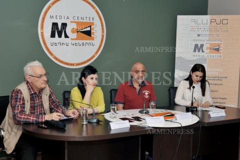 Press conference of director Ruben Babayan, architect Sashur 
Kalashyan and literary critic Hasmik Hakobyan