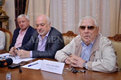 Press conference of Director of Opera and Ballet National 
Academic Theater Konstantin Orbelyan, chief choreographer 
Vilen Galstyan, head of ballet group Armen Grigoryan