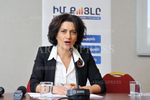 Press conference of Armenian Prime Minister's spouse Anna 
Hakobyan