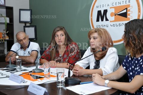 Пресс-конферения Анаит Арутюнян, Ромела Абовян и Арана 
Авчяна
