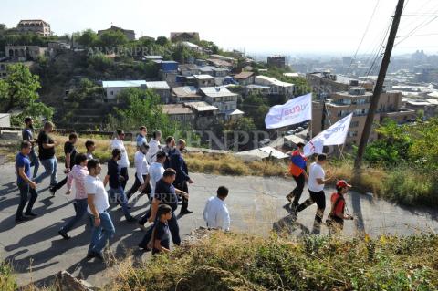 My Step bloc's campaigning event for Yerevan elections in local 
neighborhood 