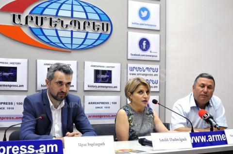 Press conference of Ara Khzmalyan, Nune Manukyan and 
Vardan Nersisyan 
