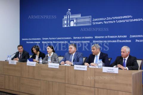 News conference on upcoming Yerevan La Francophonie 
summit