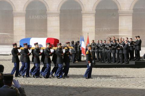 State funeral of Charles Aznavour in Paris, France 