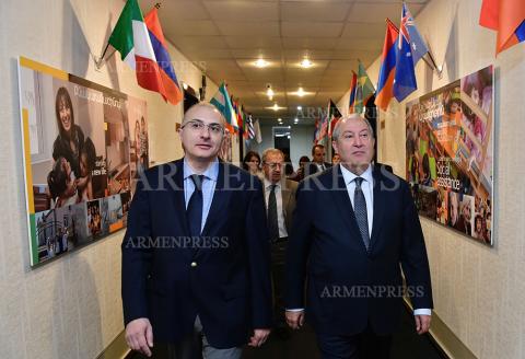 President Armen Sarkissian visits Hayastan All-Armenian Fund