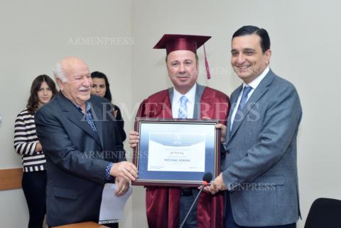 Meeting with Armenian-American healthcare professor Mike 
Sarian