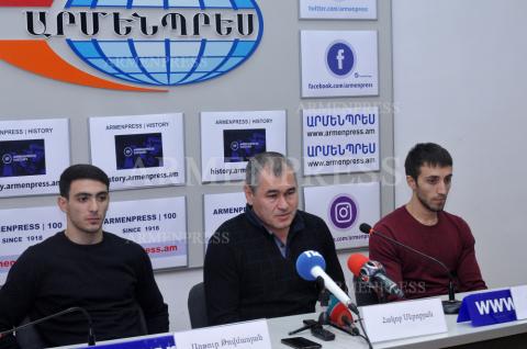 Press conference of Hakob Serobyan, Arthur Davtyan and 
Arthur Tovmasyan 