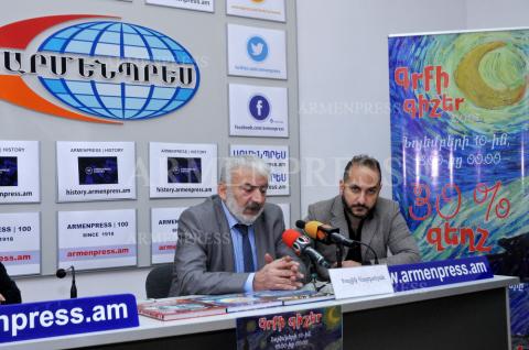 Press conference of Bookinist director Khachik Vardanyan