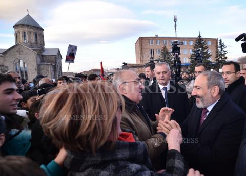 My Step bloc campaigning in Gavar, Sevan 