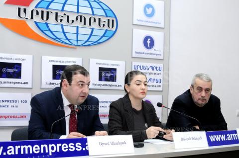 Press conference of Ruzan Tonoyan, Aram Ananyan and 
Mkrtich Karapetyan 