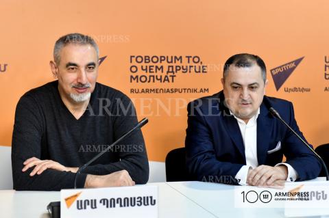 Conférence de presse sur le tournoi de basket-ball de l'Union 
économique eurasienne à Erevan