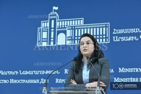 Briefing de la porte-parole du ministère des Affaires étrangères, Anna Naghdalian