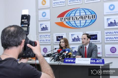 My Step Alliance faction leader Lilit Makunts and MP Sisak 
Gabrielyan's news conference 