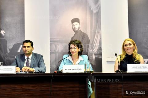 Press conference of PM's spouse Anna Hakobyan on charitable 
activities of City of Smiles and My Step foundations 