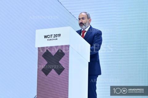 Discours de Pashinyan à la réunion avec les chefs de délégations officielles et d'organisations internationales participant au Congrès WCIT 2019
