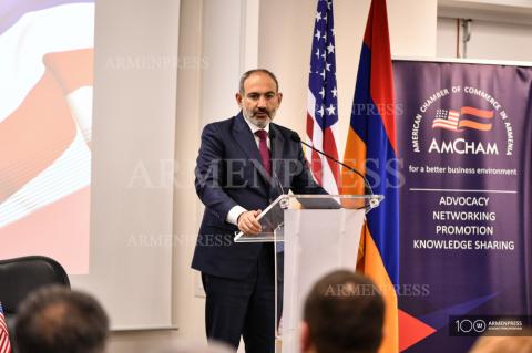 PM Pashinyan takes part in yearend meeting of American 
Chamber of Commerce in Armenia 