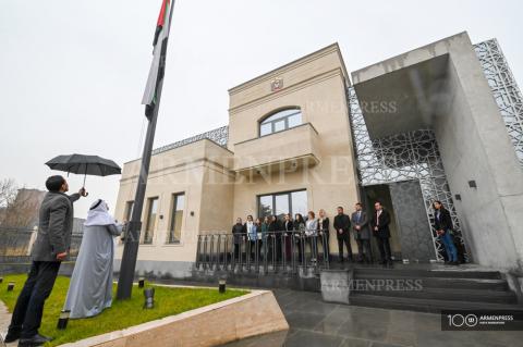 UAE Ambassador lowers Emirati flag at embassy in homage 
ceremony 