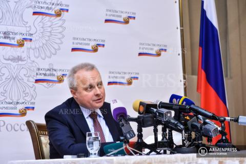 Conférence de presse de l'Ambassadeur de Russie en Arménie 
Serguei Kopirkin