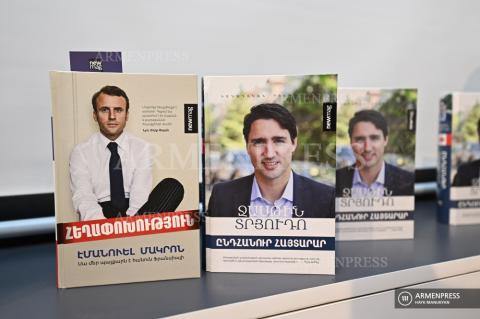 Discussion of French President Emmanuel Macron's book 
"Revolution" and Canadian Prime Minister Justin Trudeau's 
book "Common Ground" 