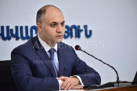 Conférence de presse de Gegham Gevorgyan, chef de la Commission d'État pour la protection de la concurrence économique