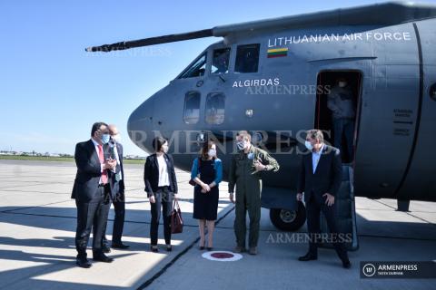 Lithuanian Air Force plane delivers medical aid to Yerevan 
