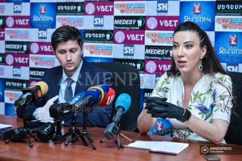 Lawyers Siranush Sahakyan and Levon Gevorgyan deliver news 
briefing on ECHR Gurgen Margaryan case judgement 