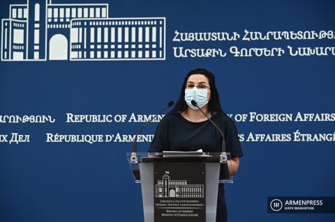 Брифинг пресс-секретаря  МИД Армении Анны Нагдалян