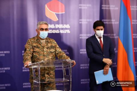 News briefing of Armenian military and the Armenian Rep. to 
ECHR
