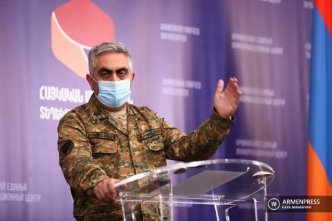 Press conference of Armenia defense ministry representative Artsrun Hovhannisyan