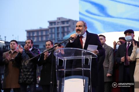 Pashinyan speaks at March 1 rally 