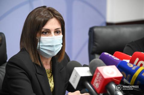 News conference of Armenian Healthcare Minister Anahit 
Avanesyan and General Director of National Center of Disease 
Control and Prevention Gayane Sahakyan