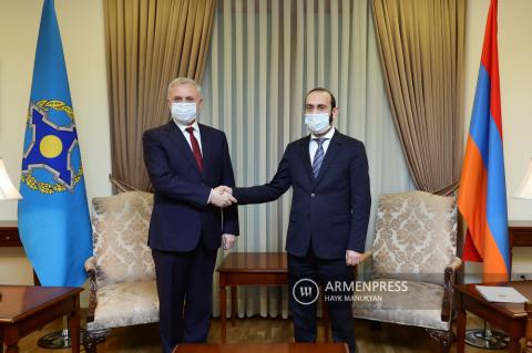 Foreign Minister Ararat Mirzoyan receives CSTO Secretary 
General Stanislav Zas
