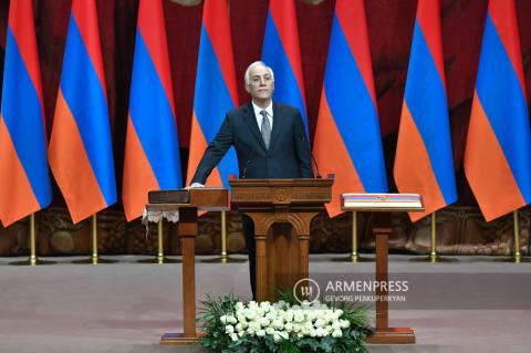 Vahagn Khachaturyan sworn in as President of Armenia 
