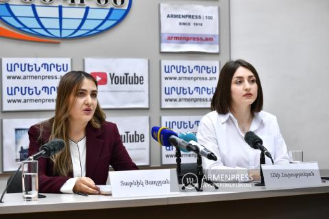 Military insurance fund Acting Director Tatevik Yaghjyan and PR 
head Ani Harutyunyan's press briefing 
