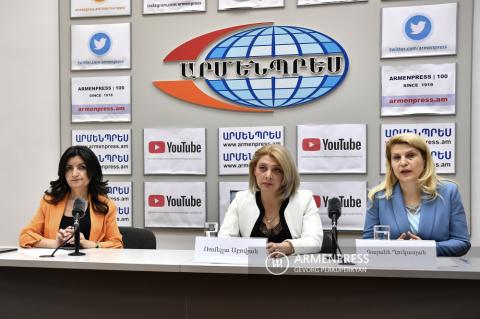Press conference of representatives of National Center for 
Disease Control and Prevention Romella Abovyan and WHO 
Armenia Office representative Gayane Ghukasyan