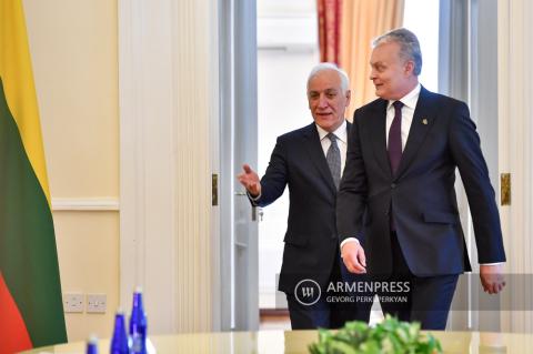 Armenian President Vahagn Khachaturyan's meeting with 
Lithuanian President Gitanas Nausėda 