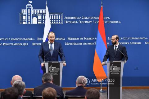 Armenian and Russian Foreign Ministers hold joint press 
conference in Yerevan 