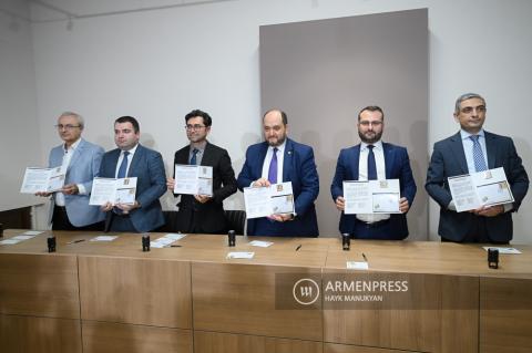 Postage stamp dedicated to Armenian-American molecular 
biologist, neuroscientist, and Nobel Prize laureate Ardem 
Patapoutian cancelled and put into circulation