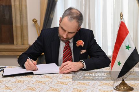 Embassy of Syria in Armenia opens condolence book